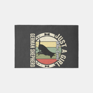 German Shepherd Girl Dog Lover Design (2)_1 Rug