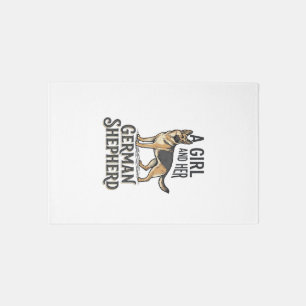 German Shepherd Girl Shirt Vintage Dog Lover Desig Rug