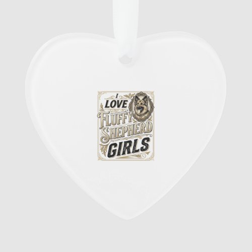 German Shepherd Girl Shirt Vintage Engraving Dog L Ornament