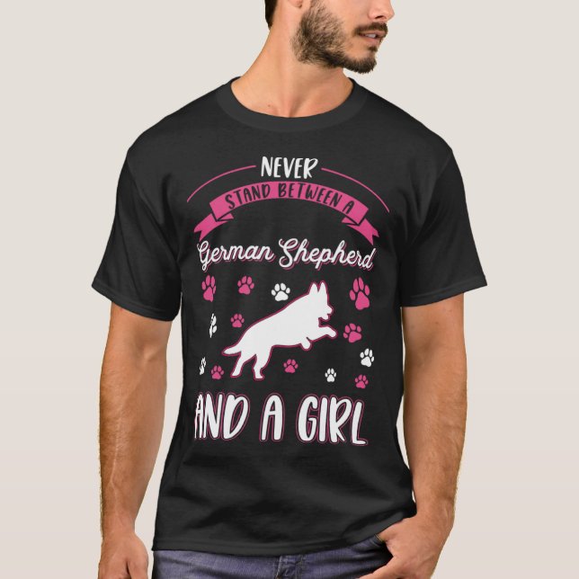 German Shepherd Girl T-Shirt (Front)