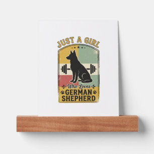 German Shepherd Girl Vintage Dog Lover Shirt Desig Picture Ledge