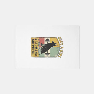 German Shepherd Girl Vintage Dog Lover Shirt Desig Rug