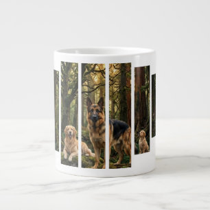 German Shepherd & Golden Retriever Nature Wall Art Giant Coffee Mug