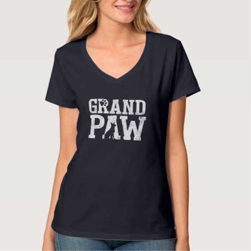German Shepherd Grand Paw Grandpaw Dog Lover Grand T_Shirt