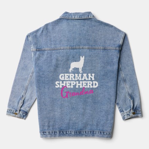 German Shepherd Grandma Funny Dog T_Shirt Denim Jacket