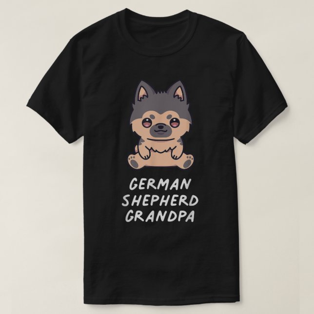 German Shepherd Grandpa Kawaii Anime Dog Lover Own T-Shirt (Design Front)