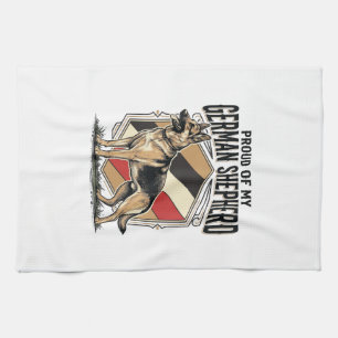 German Shepherd Graphic Vintage Engraving Dog Love Kitchen Towel