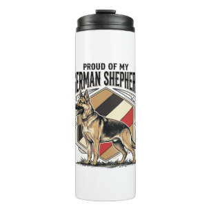 German Shepherd Graphic Vintage Engraving Dog Love Thermal Tumbler