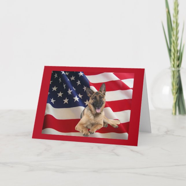 German Shepherd Greeting Card (Front)