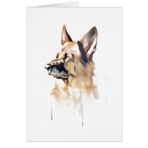 German Shepherd Greeting Card, Dog Lover Birthday