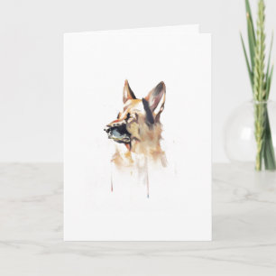 German Shepherd Greeting Card, Dog Lover Gift Card