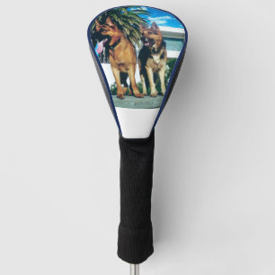 german shepherd group golf head cover
