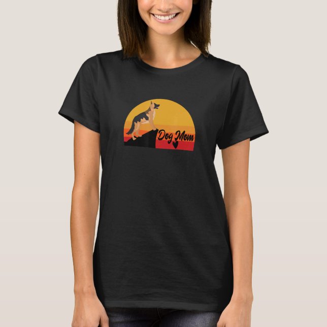 German Shepherd GSD Dog  Mom Dad Pet Cute  Puppy 3 T-Shirt (Front)