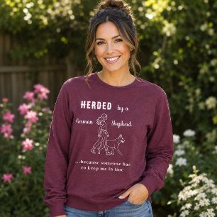 German Shepherd GSD humor maroon Tri-Blend Shirt