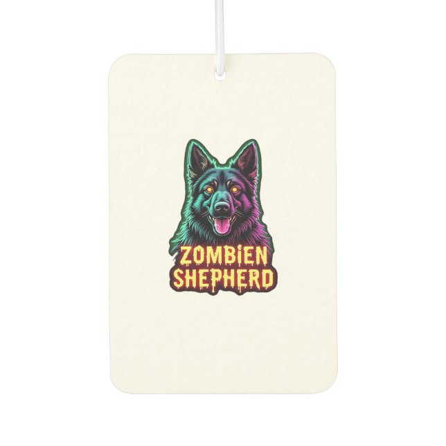 German Shepherd GSD Shep Zombie Dog Halloween Esse Air Freshener (Front)