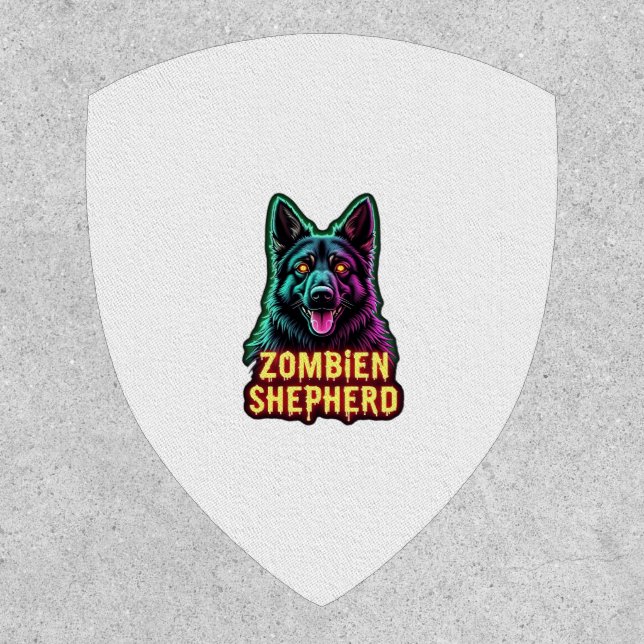 German Shepherd GSD Shep Zombie Dog Halloween Esse Patch (Front)