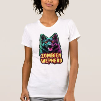 German Shepherd GSD Shep Zombie Dog Halloween Esse T-Shirt