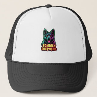 German Shepherd GSD Shep Zombie Dog Halloween Esse Trucker Hat