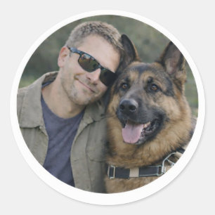 German Shepherd Guide Dog Partnership Graduation Classic Round Sticker