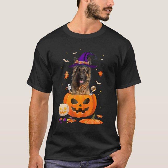 German shepherd Halloween Costume  Halloween Dog L T-Shirt (Front)