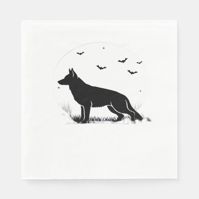German Shepherd Halloween Costume  My German Sheph Napkins (Front)