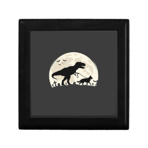 German Shepherd Halloween Dinosaur Moon Silhouette Gift Box