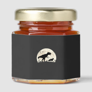 German Shepherd Halloween Dinosaur Moon Silhouette Honey Jar Favors