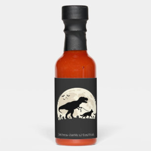 German Shepherd Halloween Dinosaur Moon Silhouette Hot Sauces