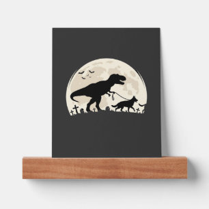 German Shepherd Halloween Dinosaur Moon Silhouette Picture Ledge