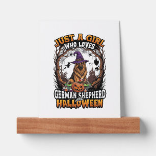German Shepherd Halloween Dog Witch Hat Pumpkin_1 Picture Ledge