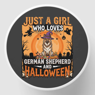 German Shepherd Halloween Girl Witch Dog Design Mini Candle Favors