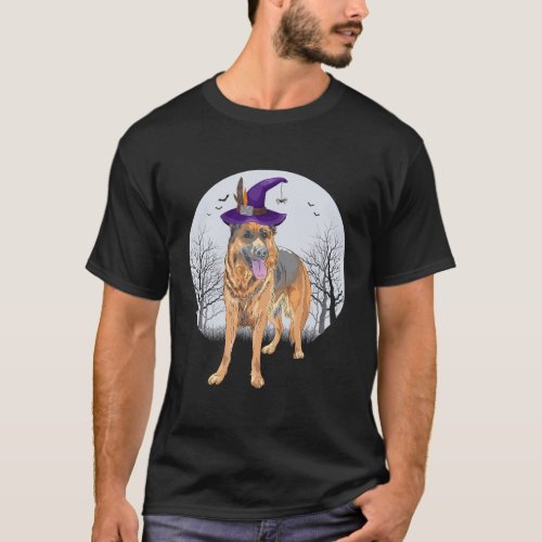 German Shepherd Halloween Gsd Dog T_Shirt