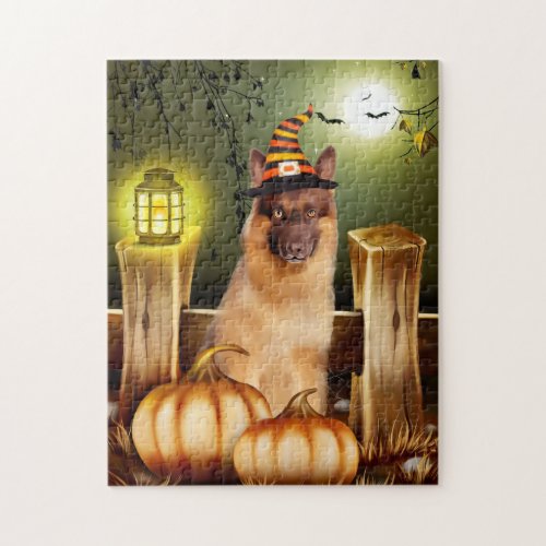 German Shepherd Halloween Jigsaw Puzzle