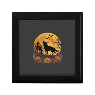 German Shepherd Halloween Moon Pumpkin Design_1 Gift Box