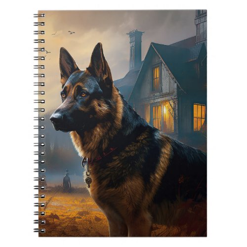 German Shepherd Halloween Scary Notebook