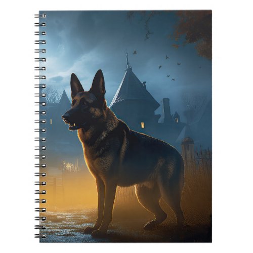 German Shepherd Halloween Scary Notebook