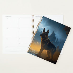 German Shepherd Halloween Scary Planner