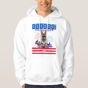 German Shepherd Happy 4Th Of July Independence Day Hoodie