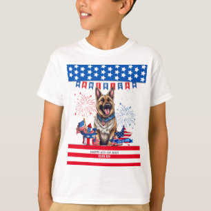 German Shepherd Happy 4Th Of July Independence Day T-Shirt