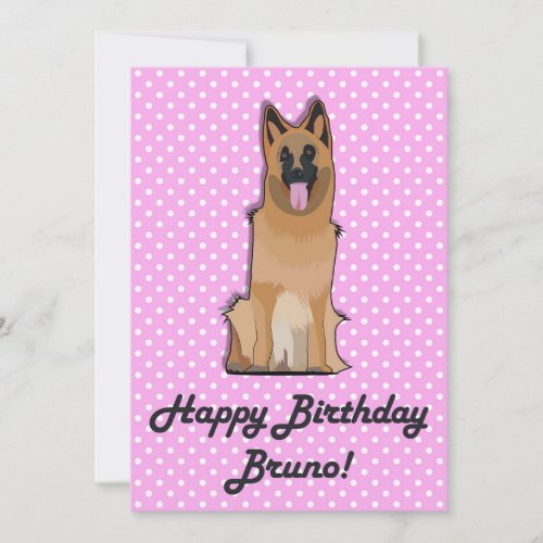 German Shepherd Happy Birthday Greeting Card