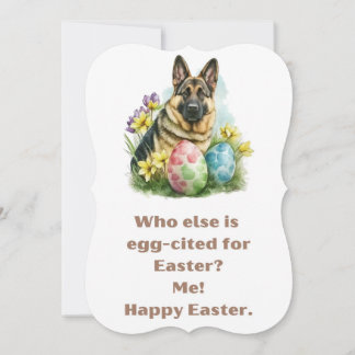 German Shepherd Happy Easter Greeting Card