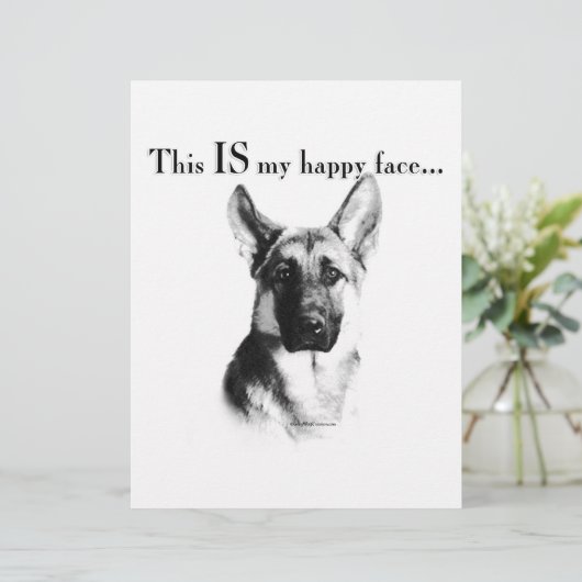 German Shepherd Happy Face (Standing Front)