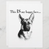 German Shepherd Happy Face (Front/Back)