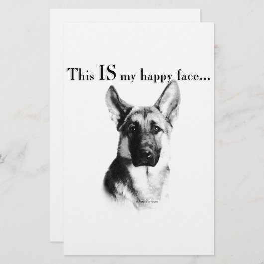 German Shepherd Happy Face (Front/Back)