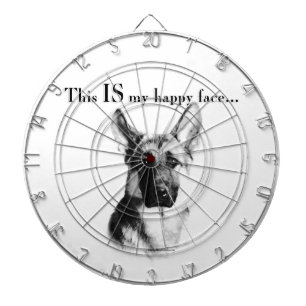 German Shepherd Happy Face Dartboard