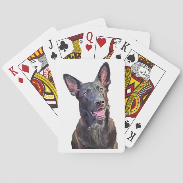German Shepherd Happy Face Poker Cards (Back)