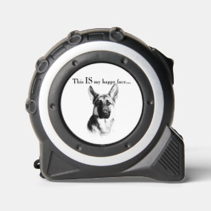 German Shepherd Happy Face Tape Measure