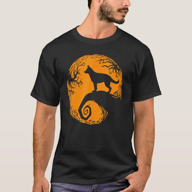 German Shepherd Harvest Moon T-Shirt (Front)