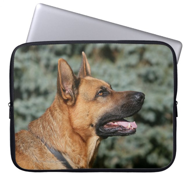 German Shepherd Headshot 1 Laptop Sleeve (Front)