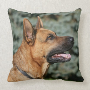German Shepherd Headshot 1 Throw Pillow